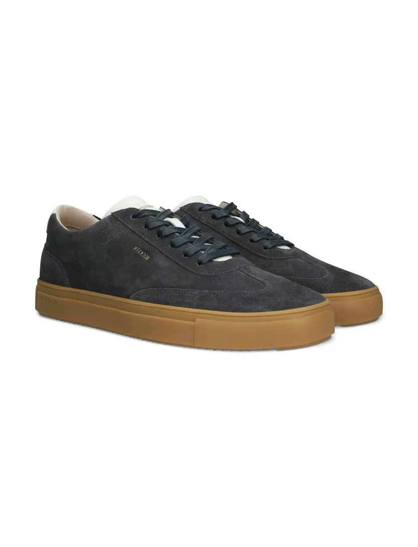 Blackstone sneakers donkerblauw effen veters