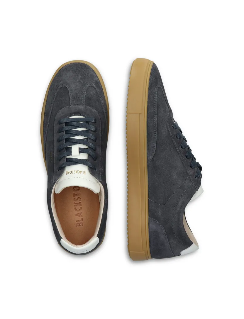 Blackstone sneakers donkerblauw effen veters