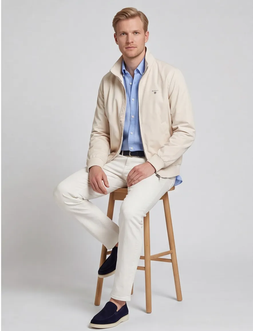 Gant Hampshire zomerjas creme polyester