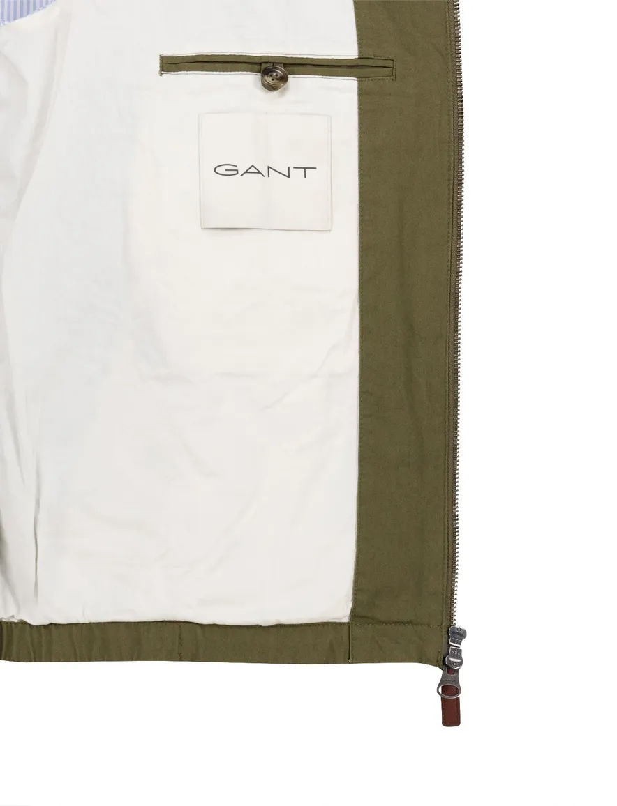 Gant jack moss groen effen katoen