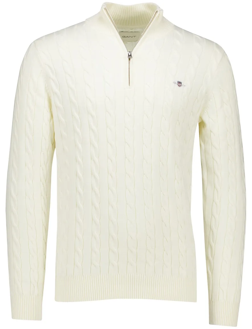 Gant trui beige half zip