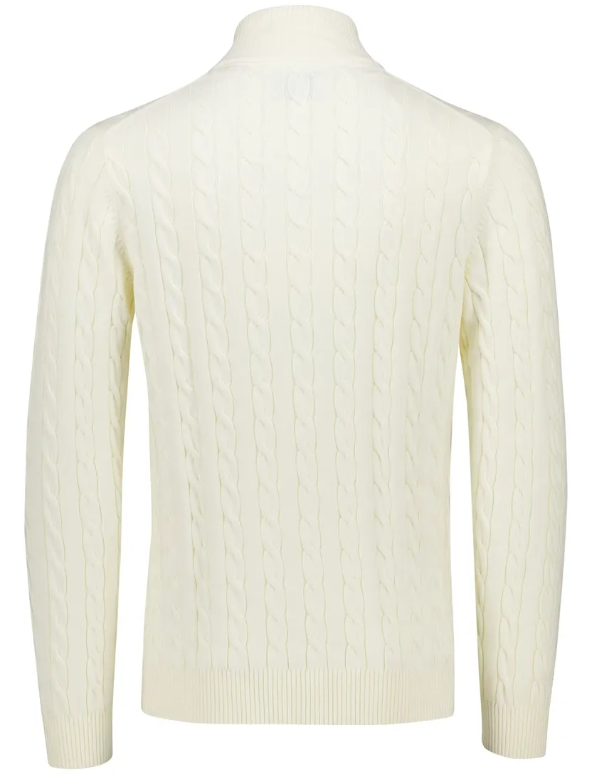 Gant trui beige half zip 100% katoen