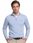 Gant trui half zip lichtblauw effen normale fit katoen