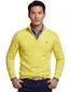 katoenen Gant half zip trui effen geel