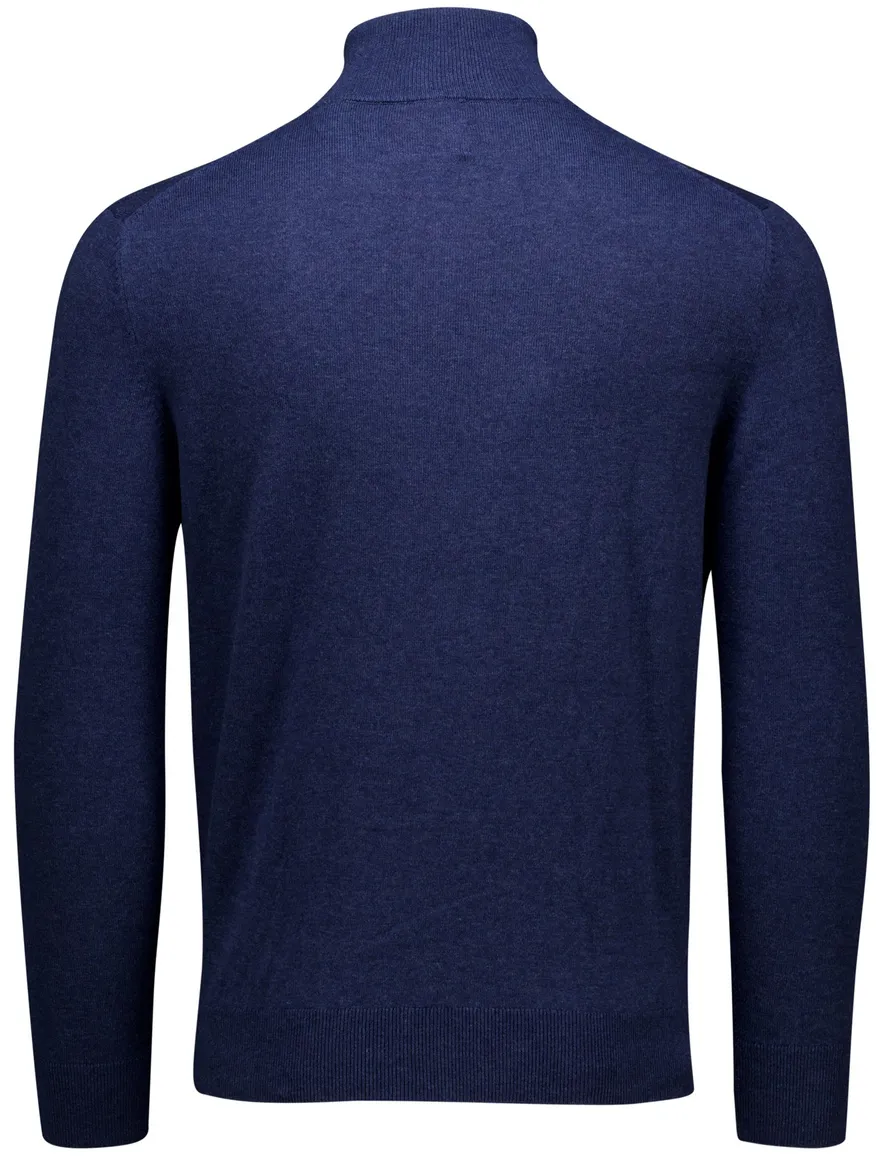 Gant half zip trui blauw katoen