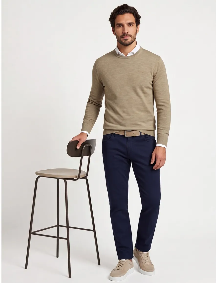 Gant sunfaded crew neck bruin