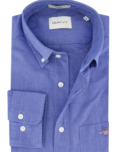 Gant casual overhemd blauw Gant