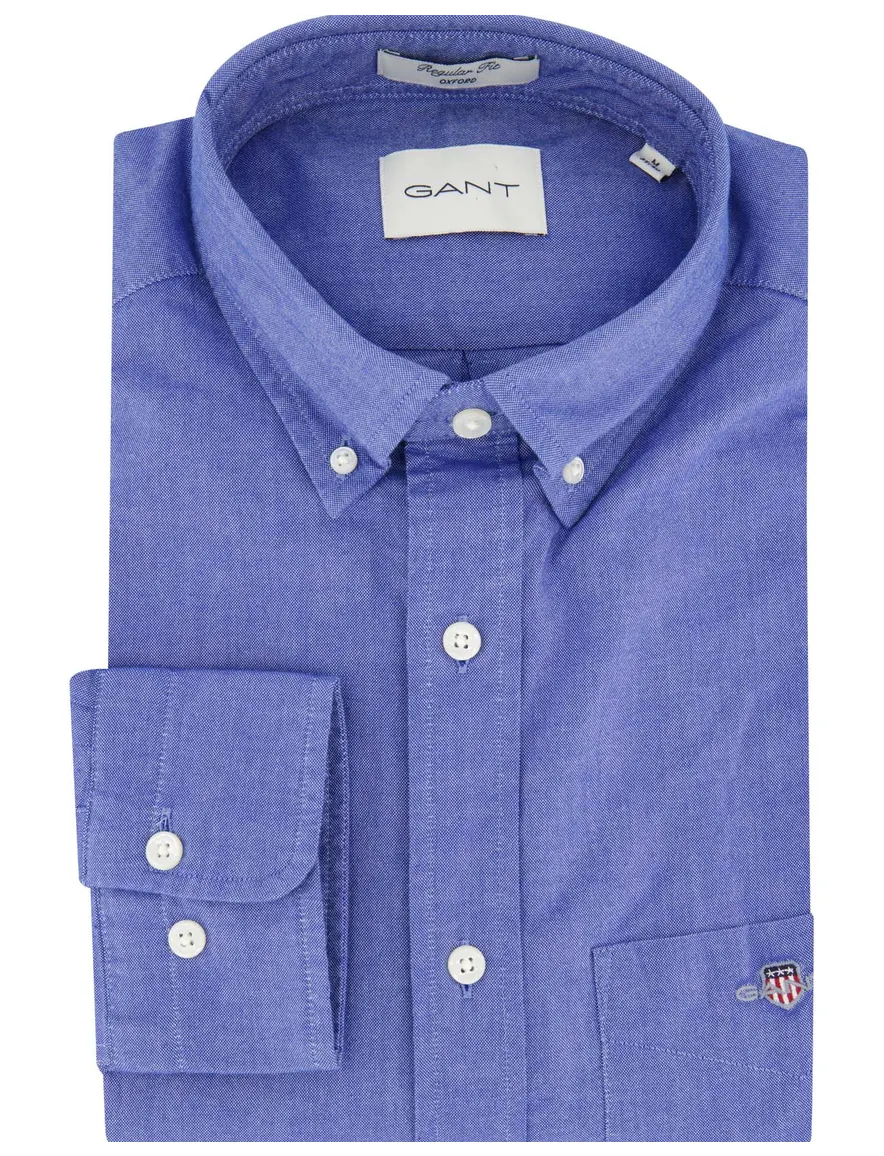 casual overhemd blauw Gant