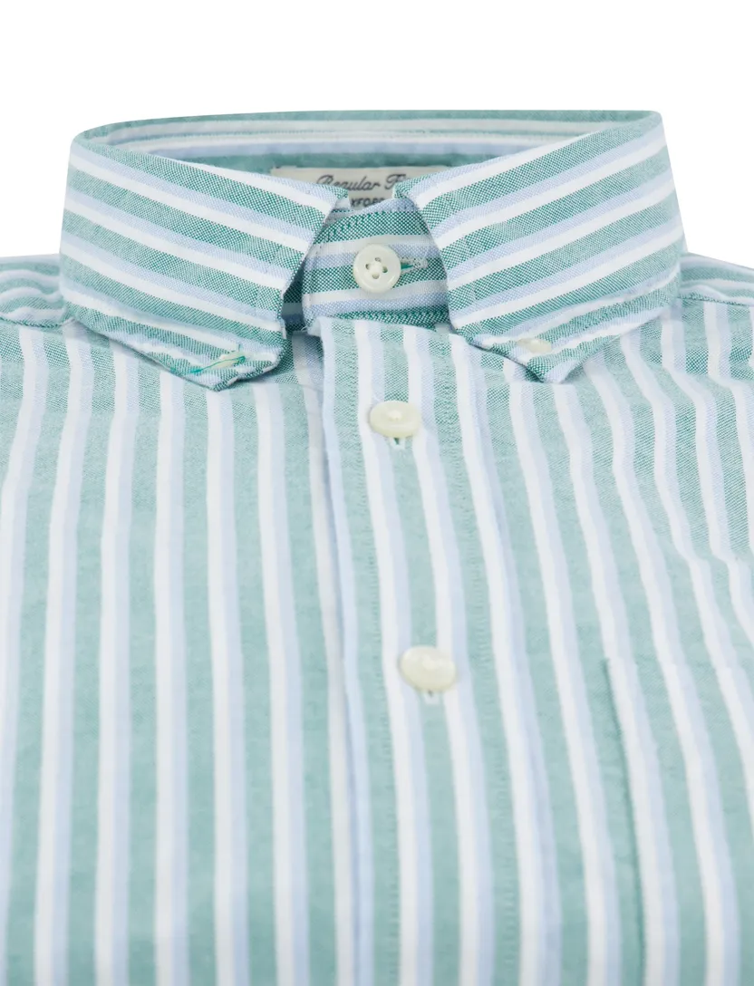 Gant blauw groen gestreept overhemd
