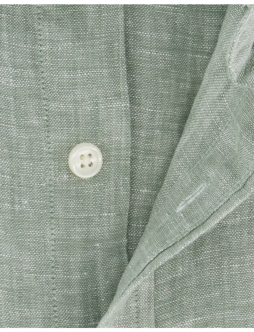 Gant overhemd groen linnen regular fit