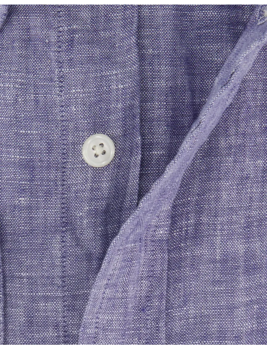 Gant overhemd donkerblauw linnen