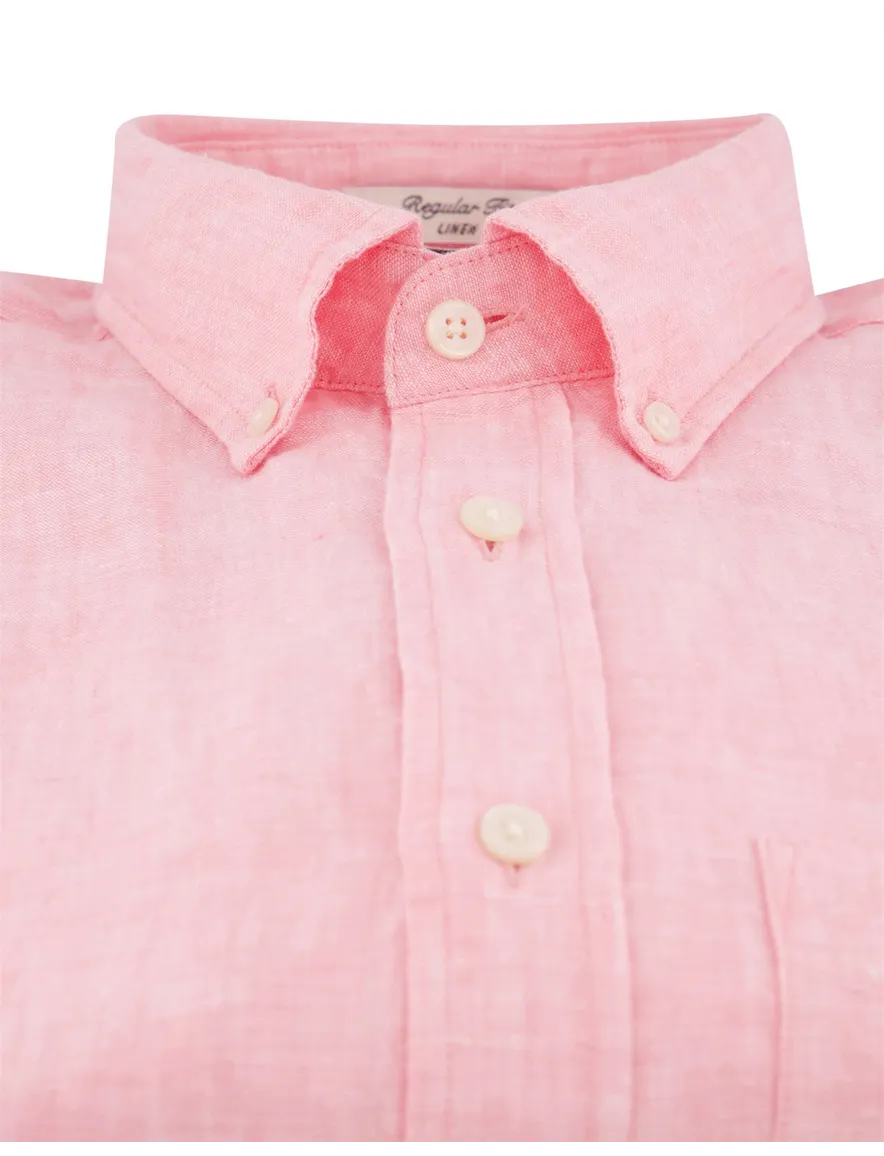 Gant overhemd roze linnen