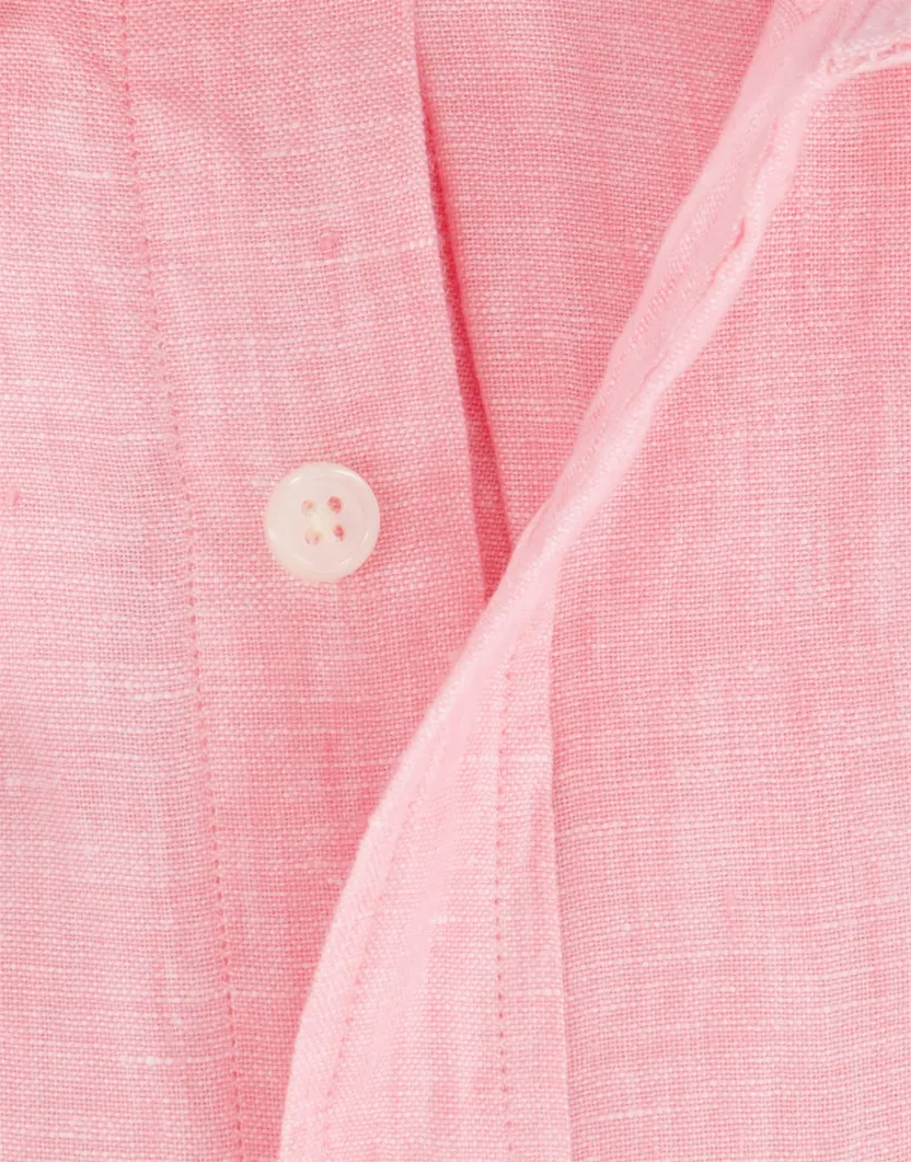 Gant overhemd roze linnen lange mouw