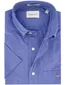 Gant overhemd korte mouw katoen blauw