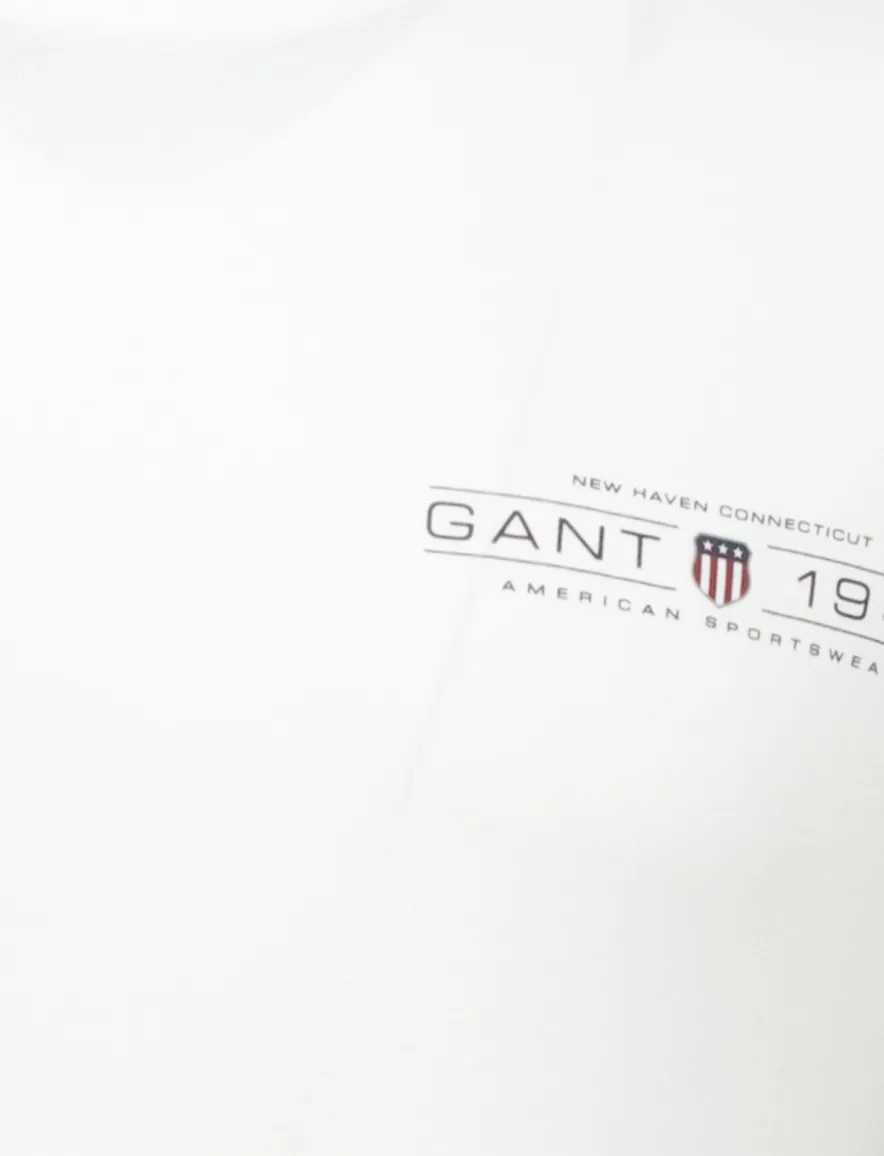Gant printed graphic t-shirt wit korte mouw