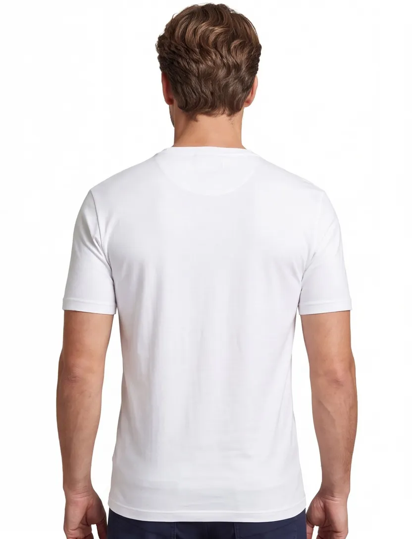 Gant printed graphic t-shirt wit effen