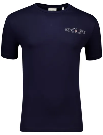 Gant Gant printed graphic t-shirt donkerblauw