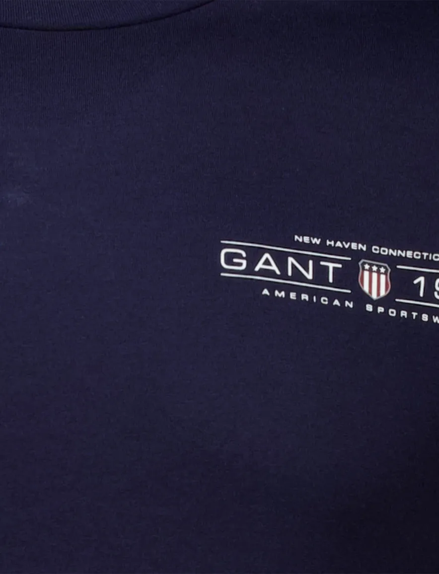 Gant printed graphic t-shirt donkerblauw