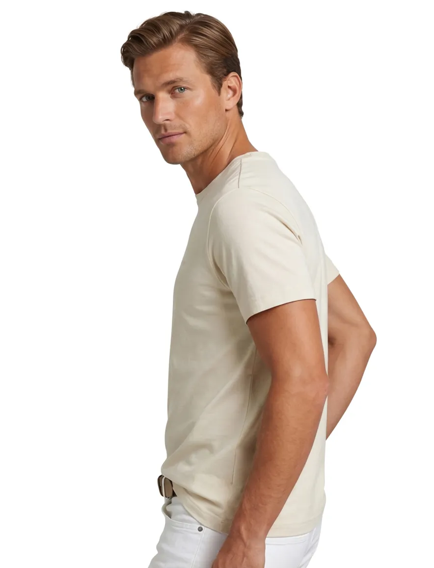 Gant T-shirt ecru 100% katoen