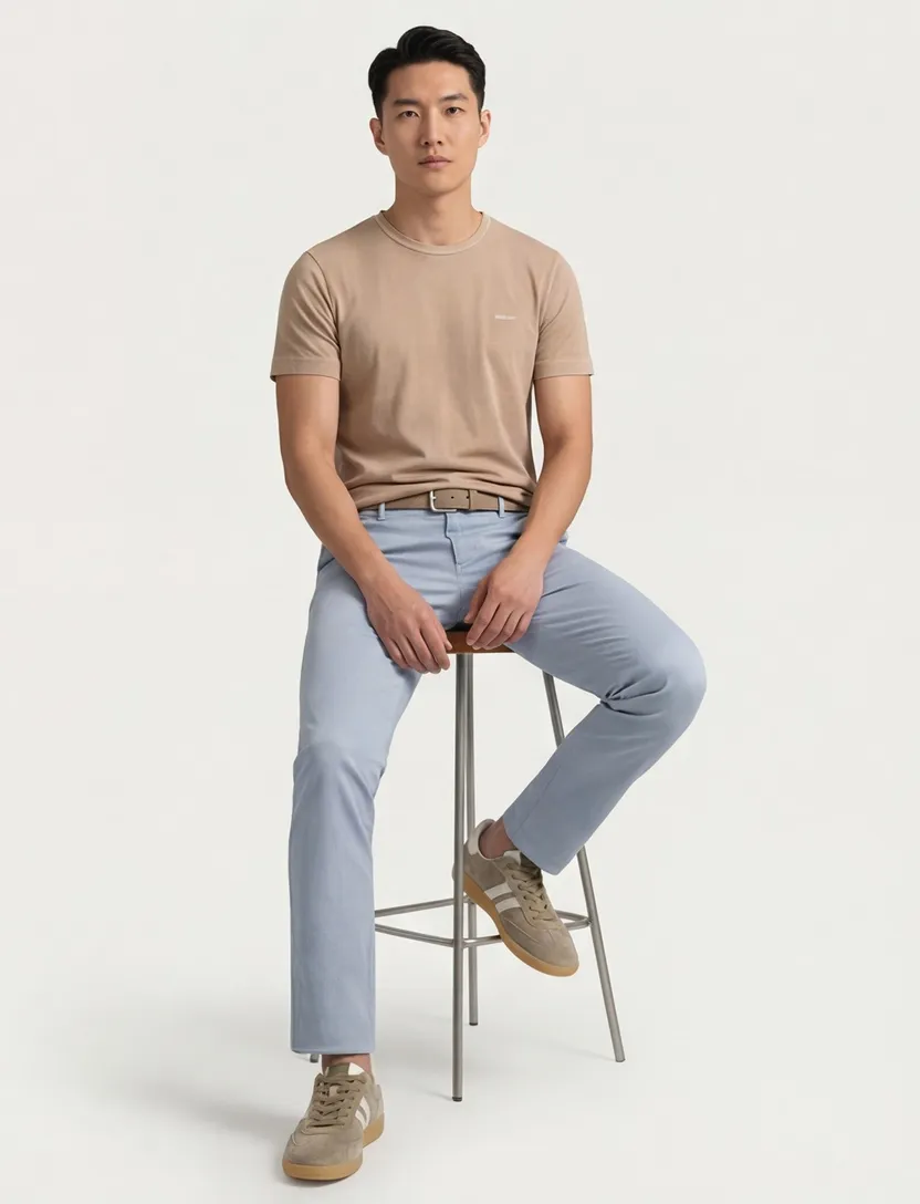 Gant T-shirt bruin effen Sunfaded SS normale fit katoen