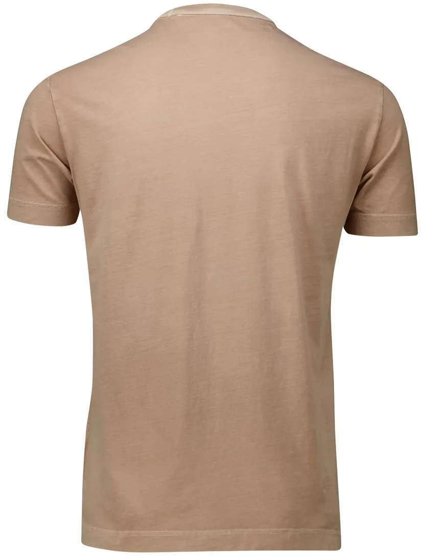 Gant T-shirt bruin effen Sunfaded SS normale fit katoen