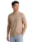 Gant T-shirt bruin effen normale fit katoen