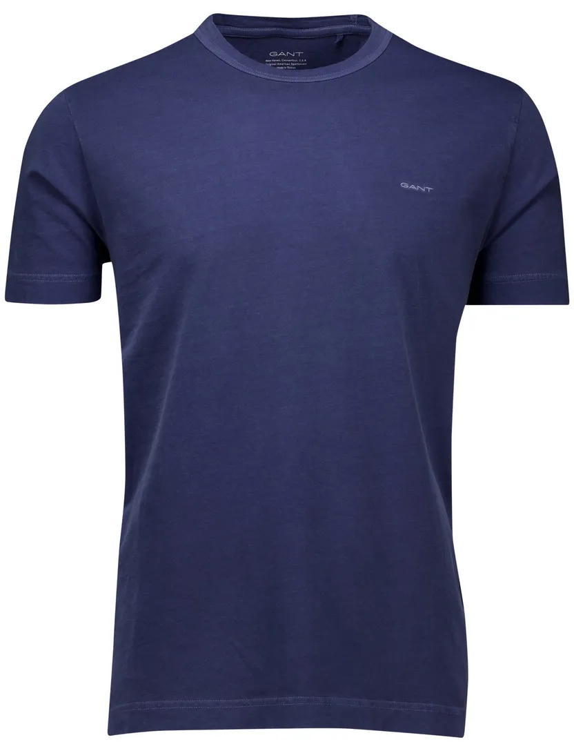 Gant T-shirt donkerblauw effen Sunfaded SS korte mouw