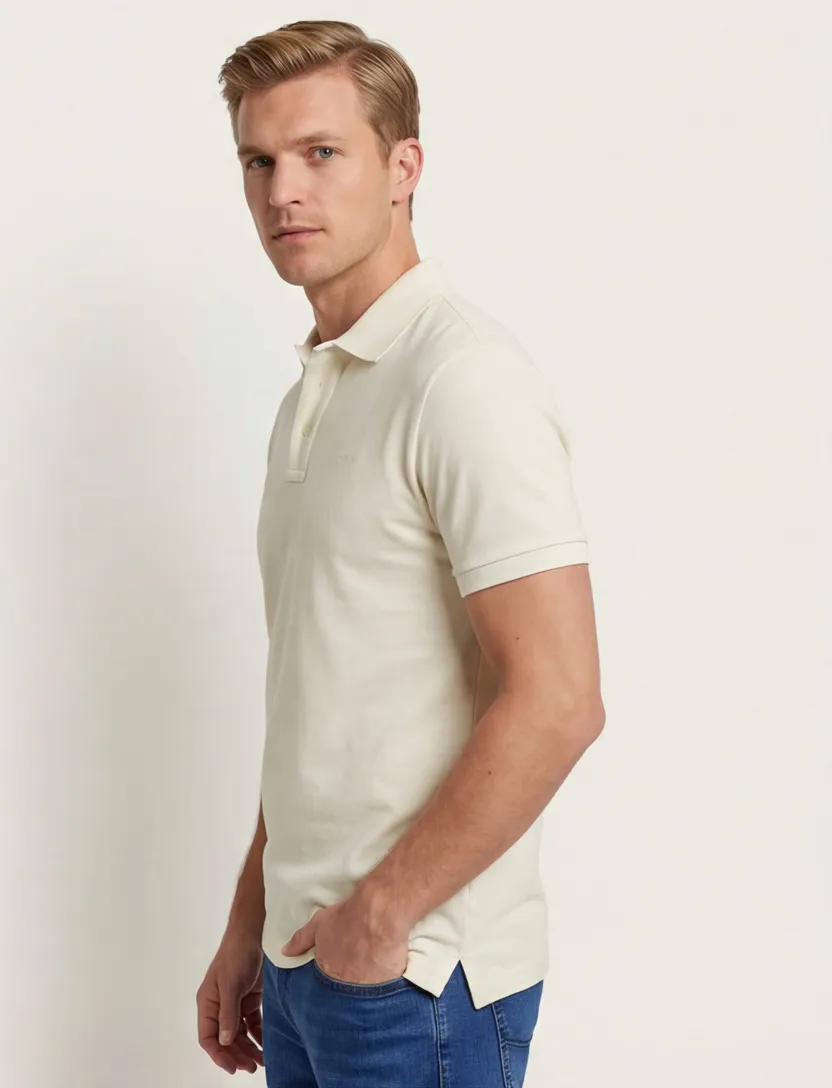 Gant polo creme Sunfaded SS Polo effen 3 knoops