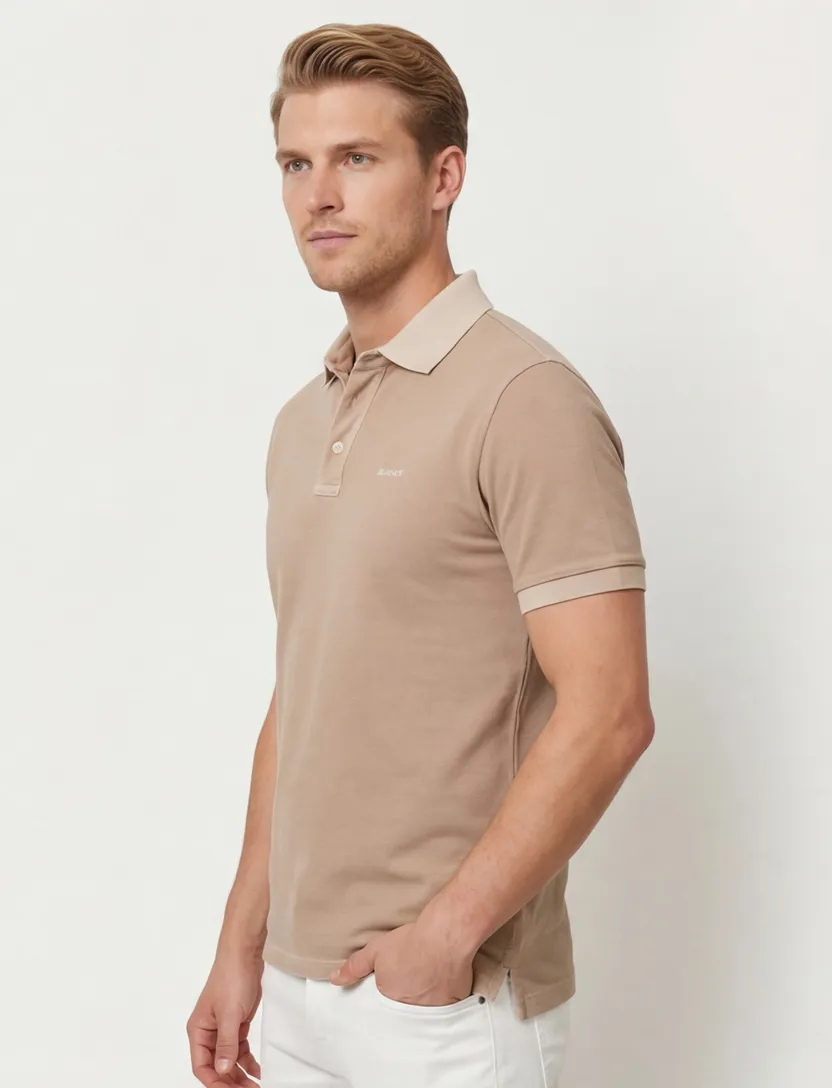 Gant polo beige effen Sunfaded SS Polo