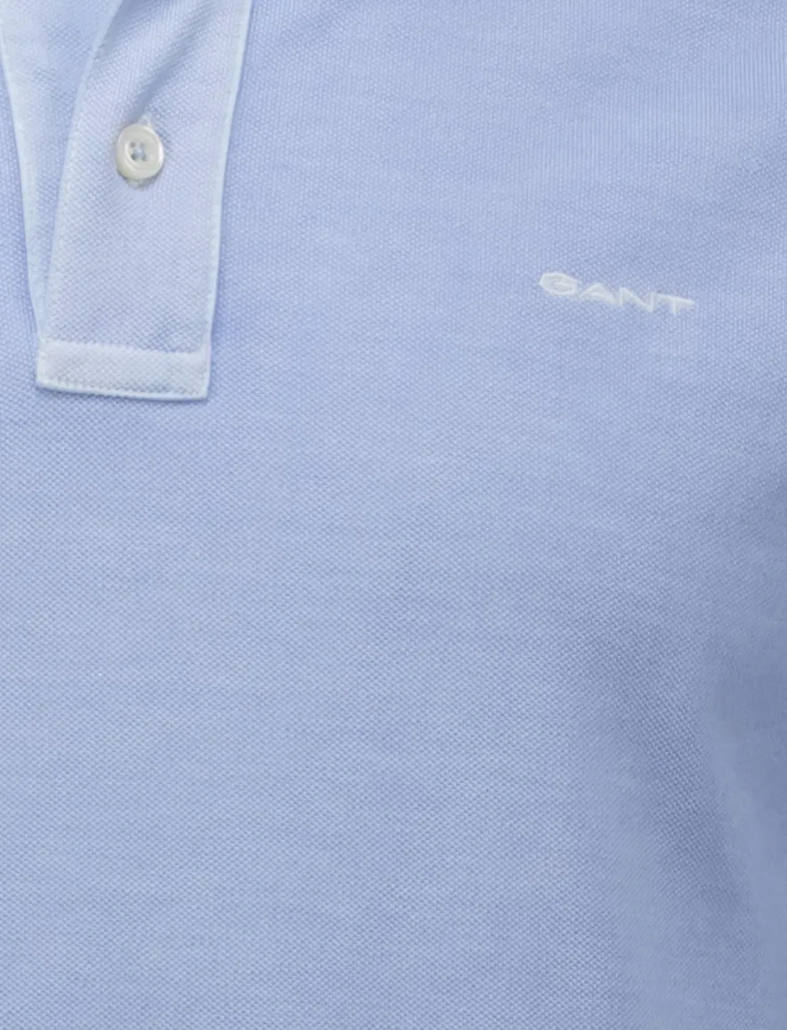 Gant polo lichtblauw Sunfaded SS Polo effen korte mouw