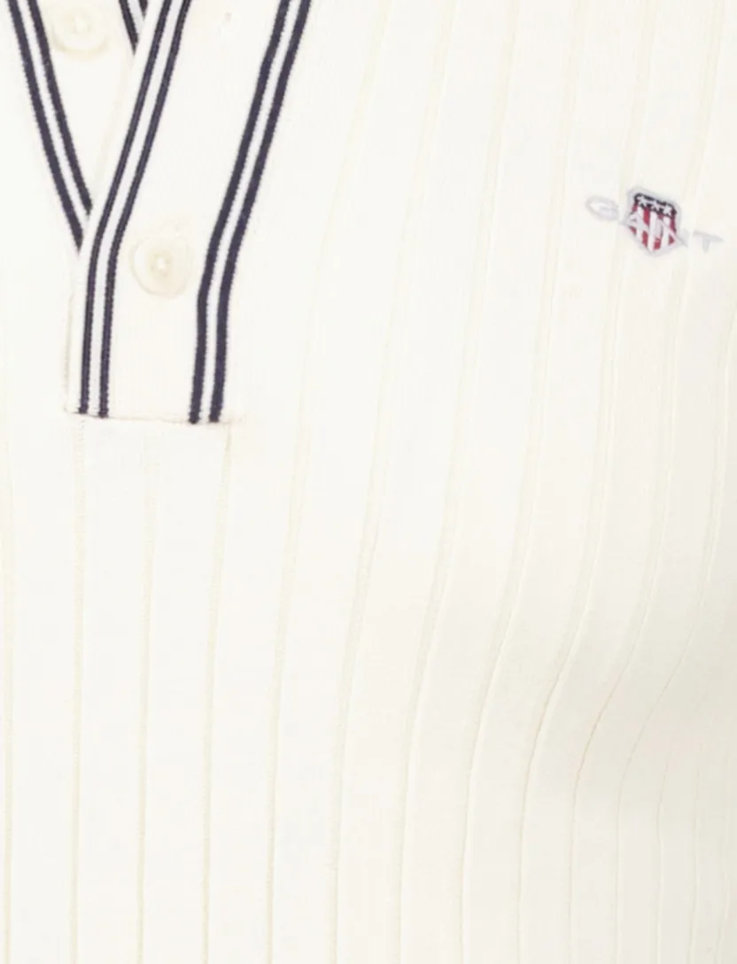 Gant poloshirt creme katoen korte mouw