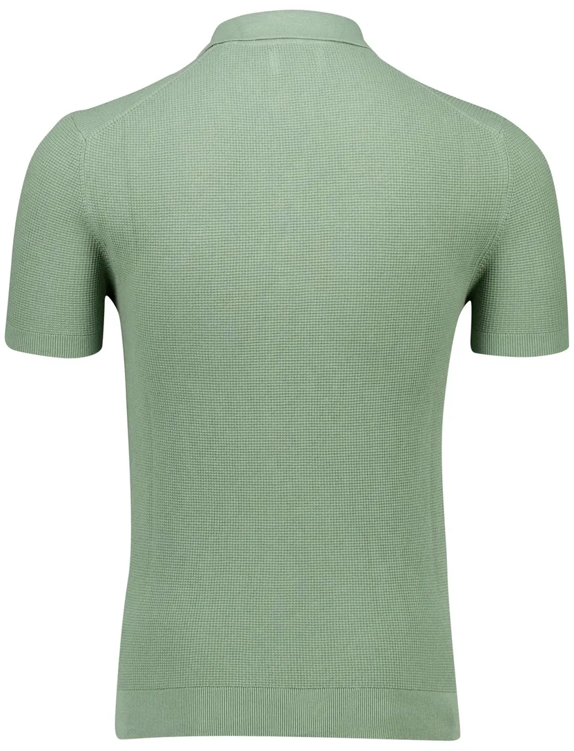 Gant polo groen effen korte mouw