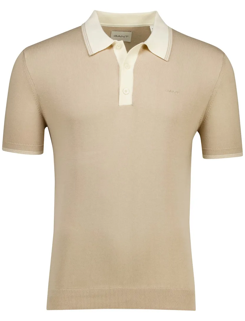beige elegante Gant polo modal blend