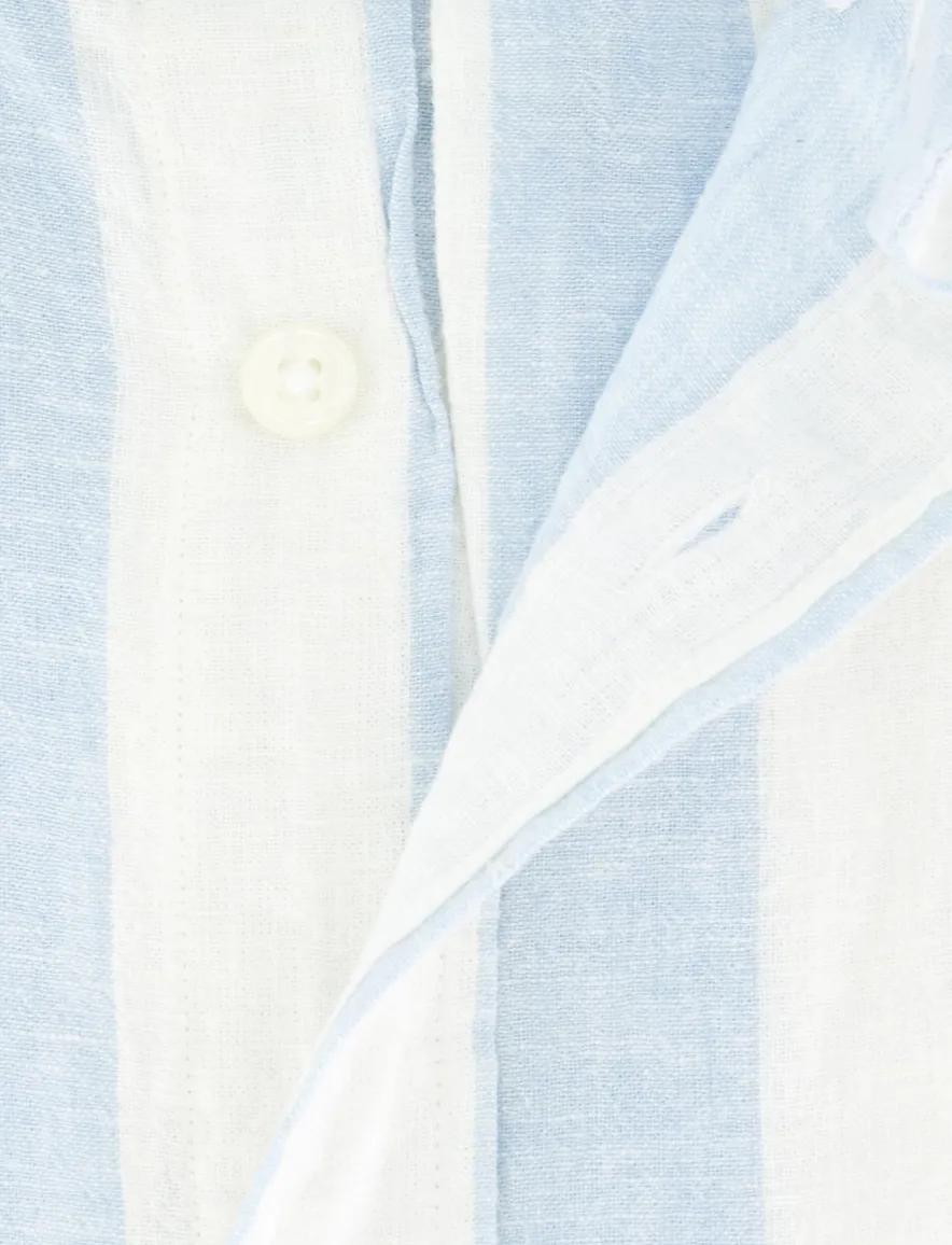 Gant overhemd lichtblauwe strepen button-down