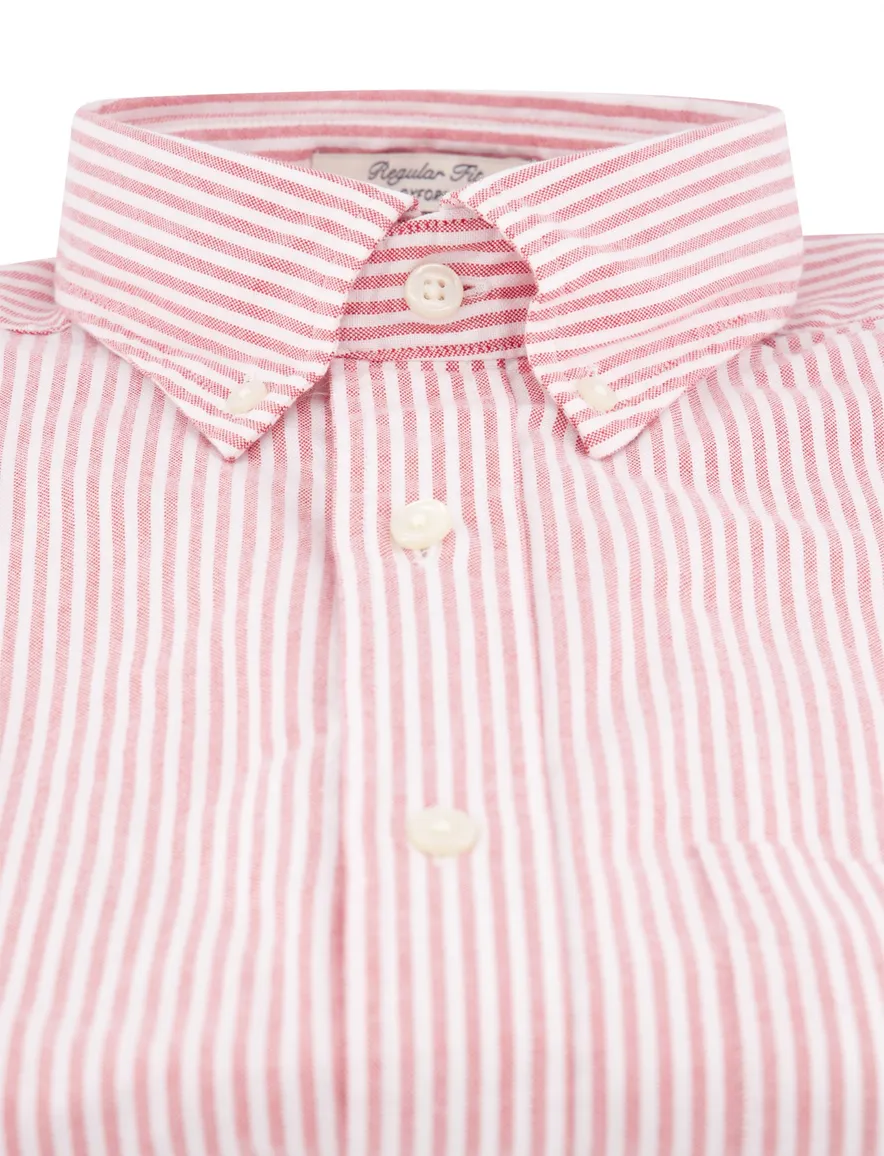 Gant overhemd rood/wit gestreept