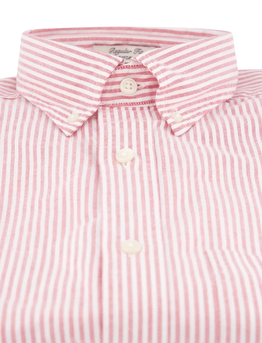 Gant overhemd rood/wit gestreept