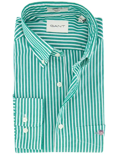 Gant Gant overhemd groen regular fit