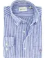 Gant overhemd linnen blauw gestreept