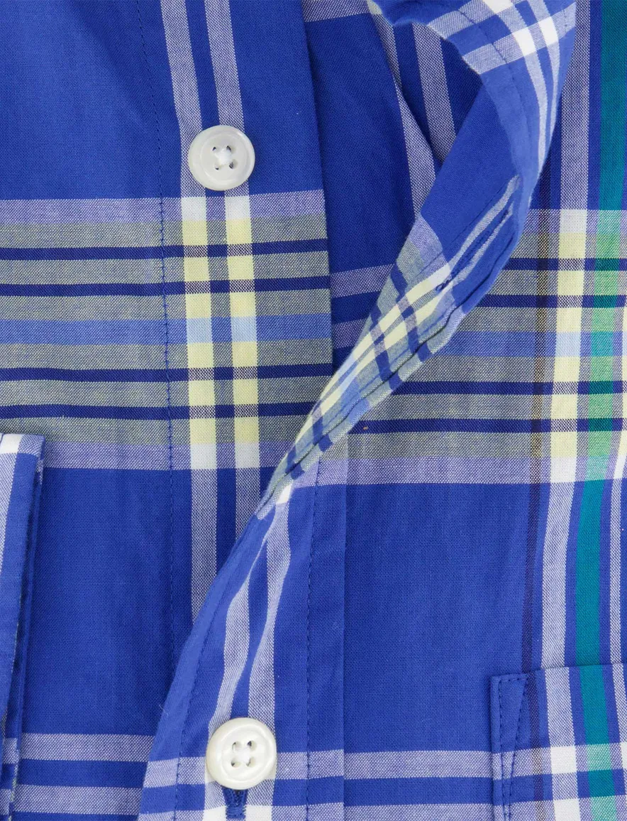 Gant overhemd blauw print regular fit