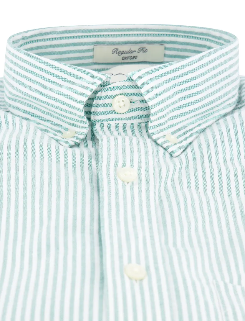 Gant Regular Fit overhemd korte mouw mint turquoise