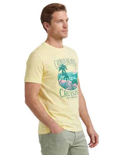 Gant Gant T-shirt geel afdruk
