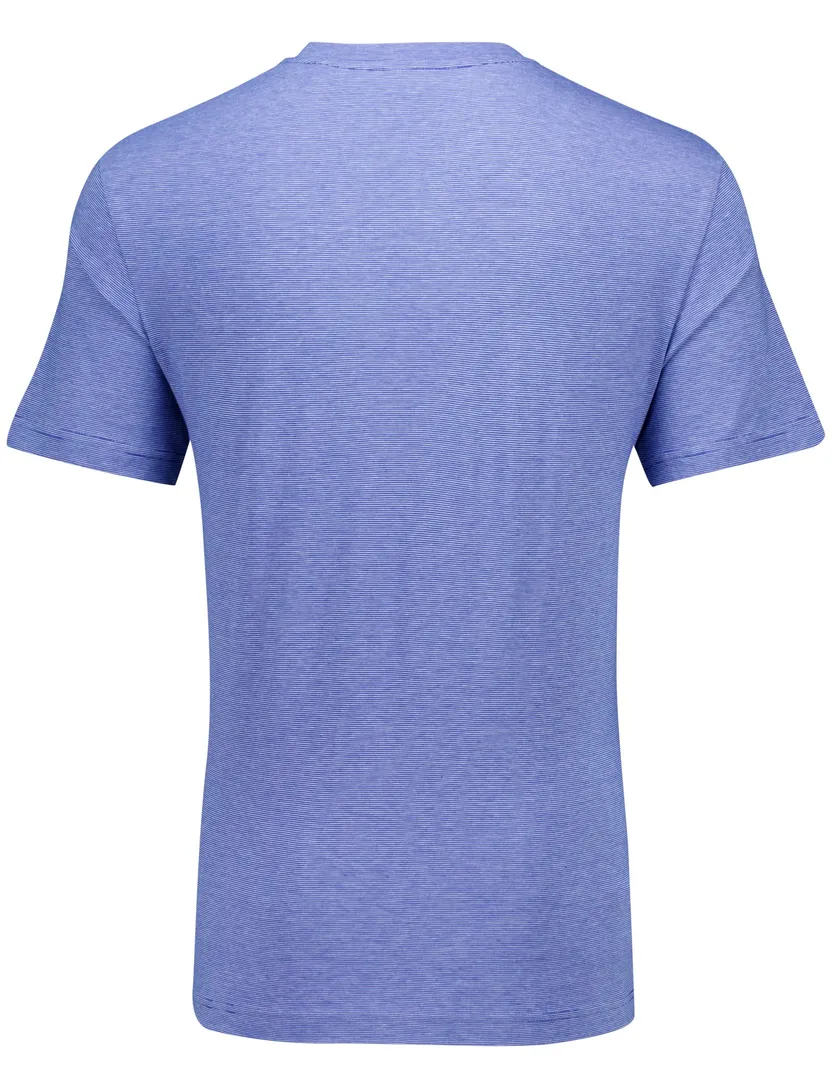Gant gestreept T-shirt blauw wit jersey korte mouw