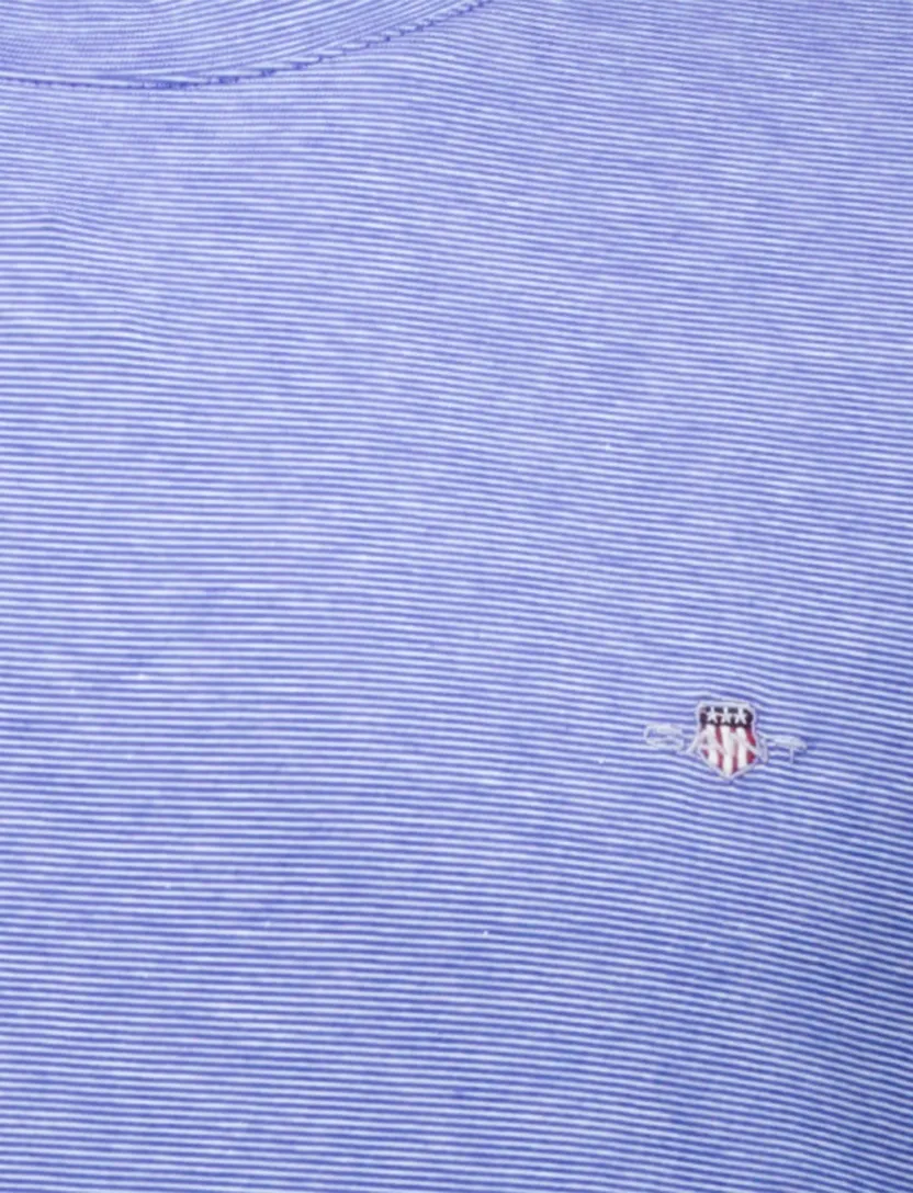 Gant gestreept T-shirt blauw wit jersey korte mouw