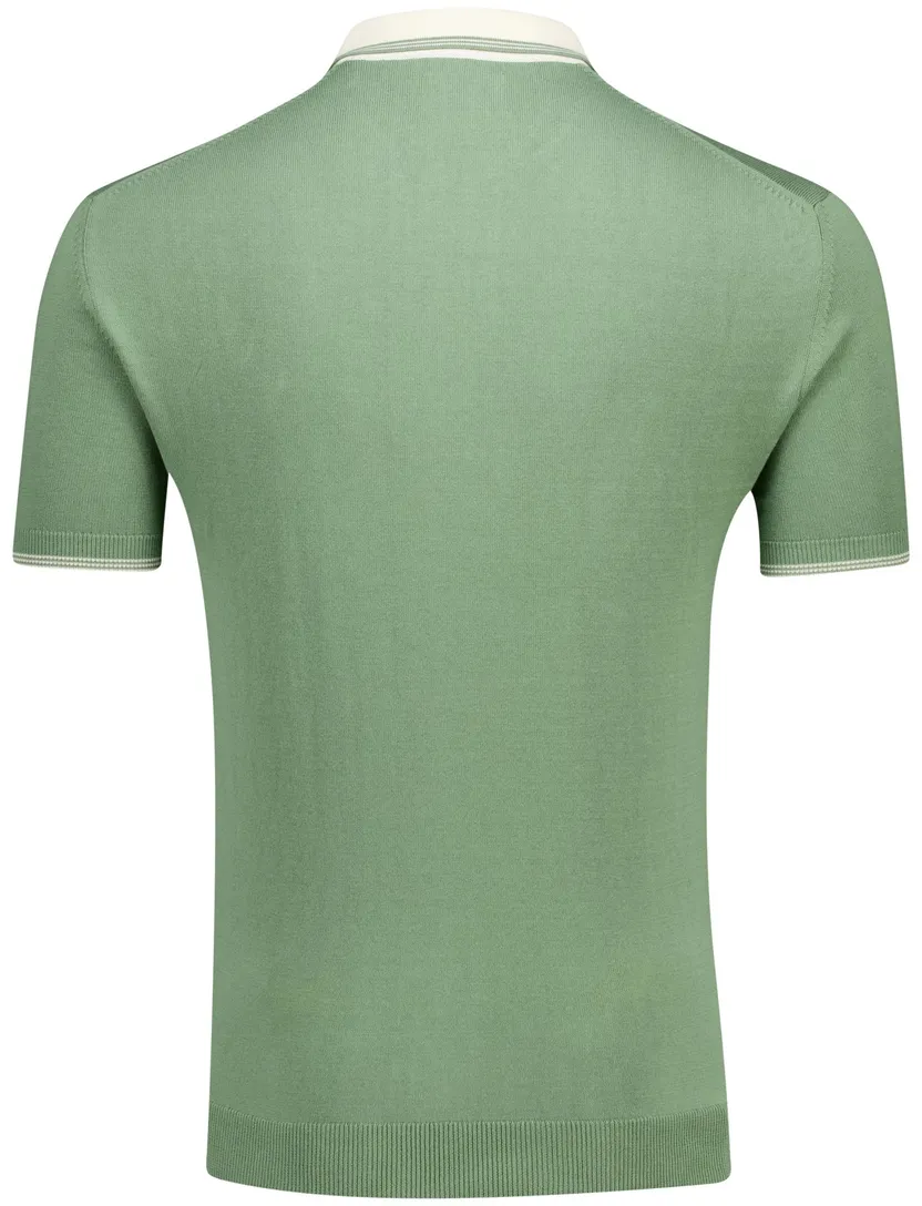 groen creme Gant modal blend SS polo korte mouwen