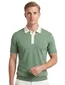 Gant modal blend SS polo korte mouwen groen creme