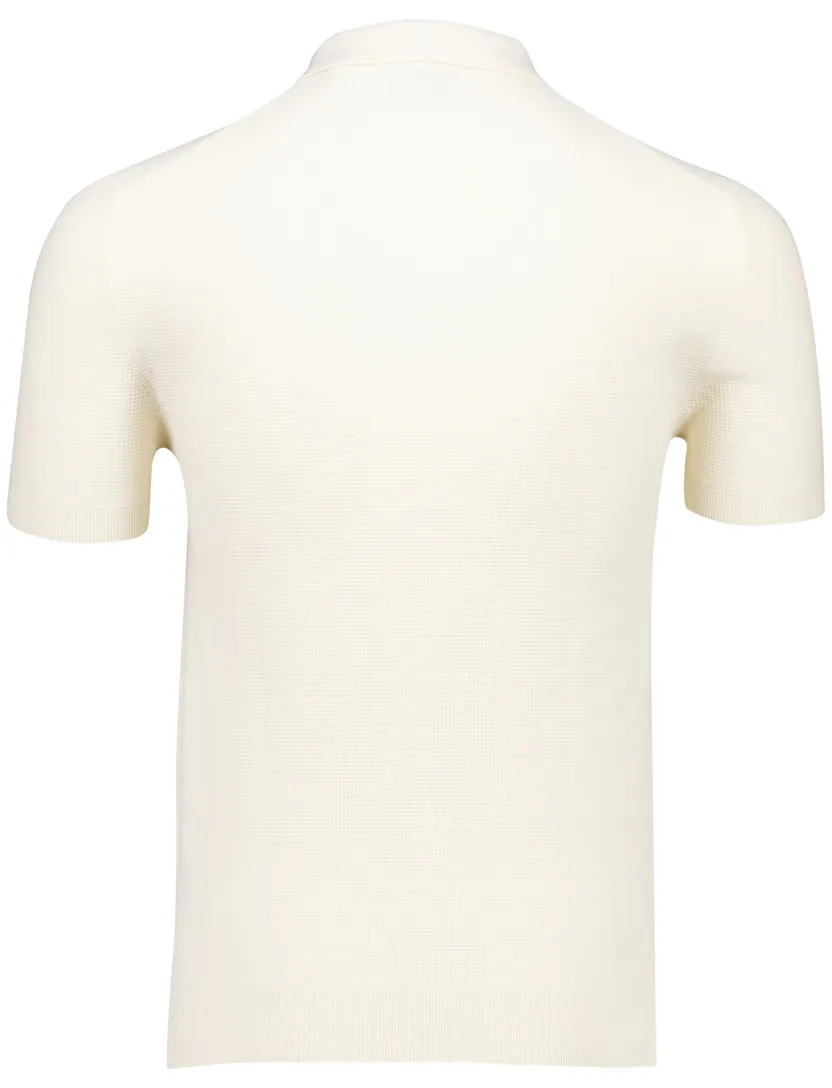Gant polo creme katoen v-hals