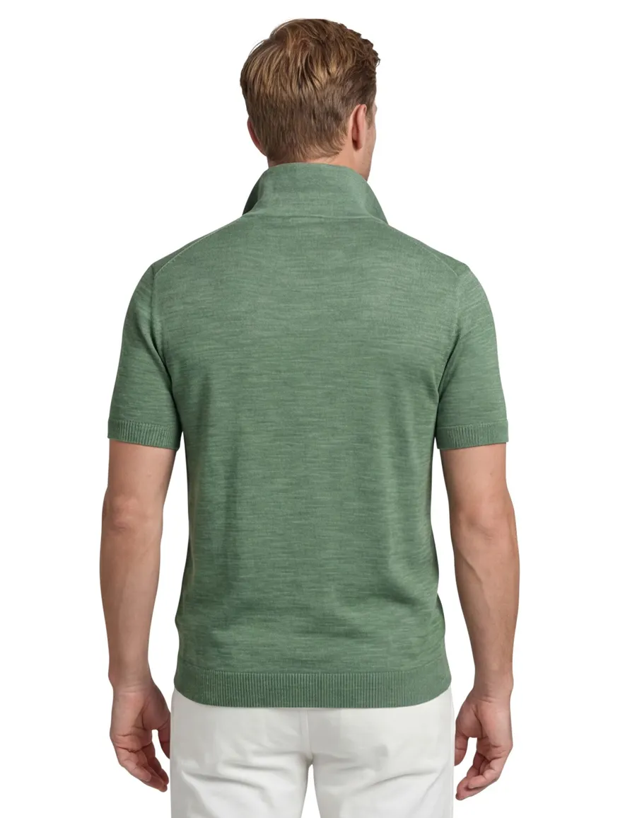 Gant polo groen katoen v-hals