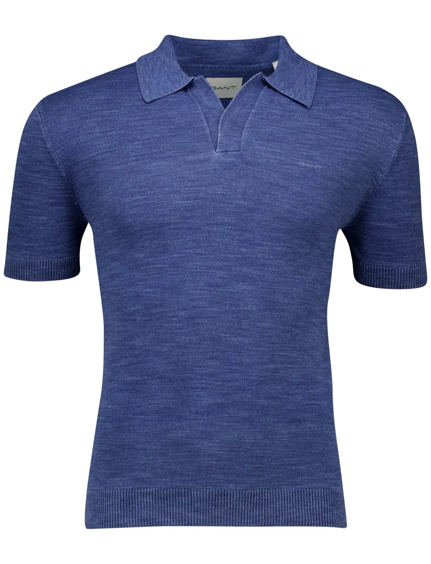 Gant polo blauw v-hals