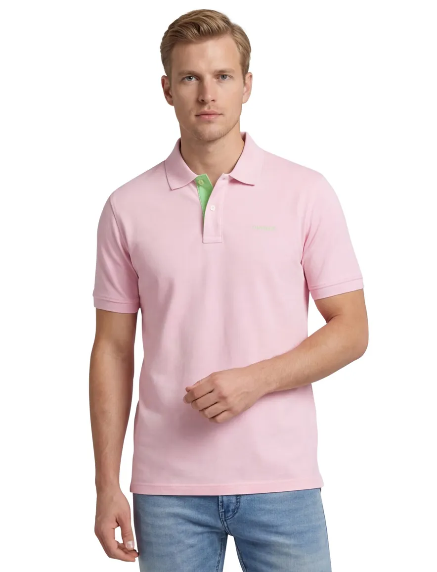 Gant regular fit 2 knoops polo roze