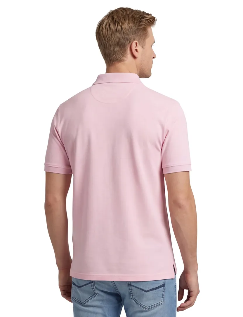 Gant regular fit 2 knoops polo roze effen